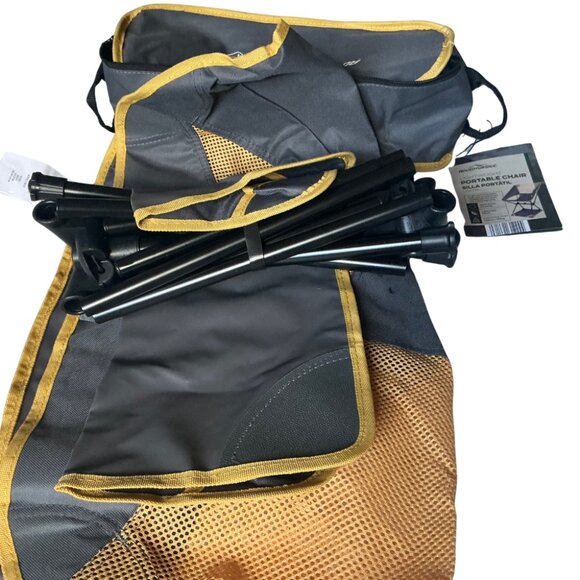 Portable Lightweight Camping Chair with Floor Stability Mat & Carry Bag w/Handle - Picture 7 of 10